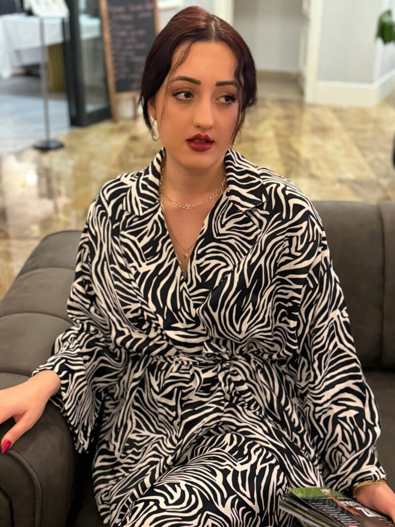 Zebra desen etekli takım