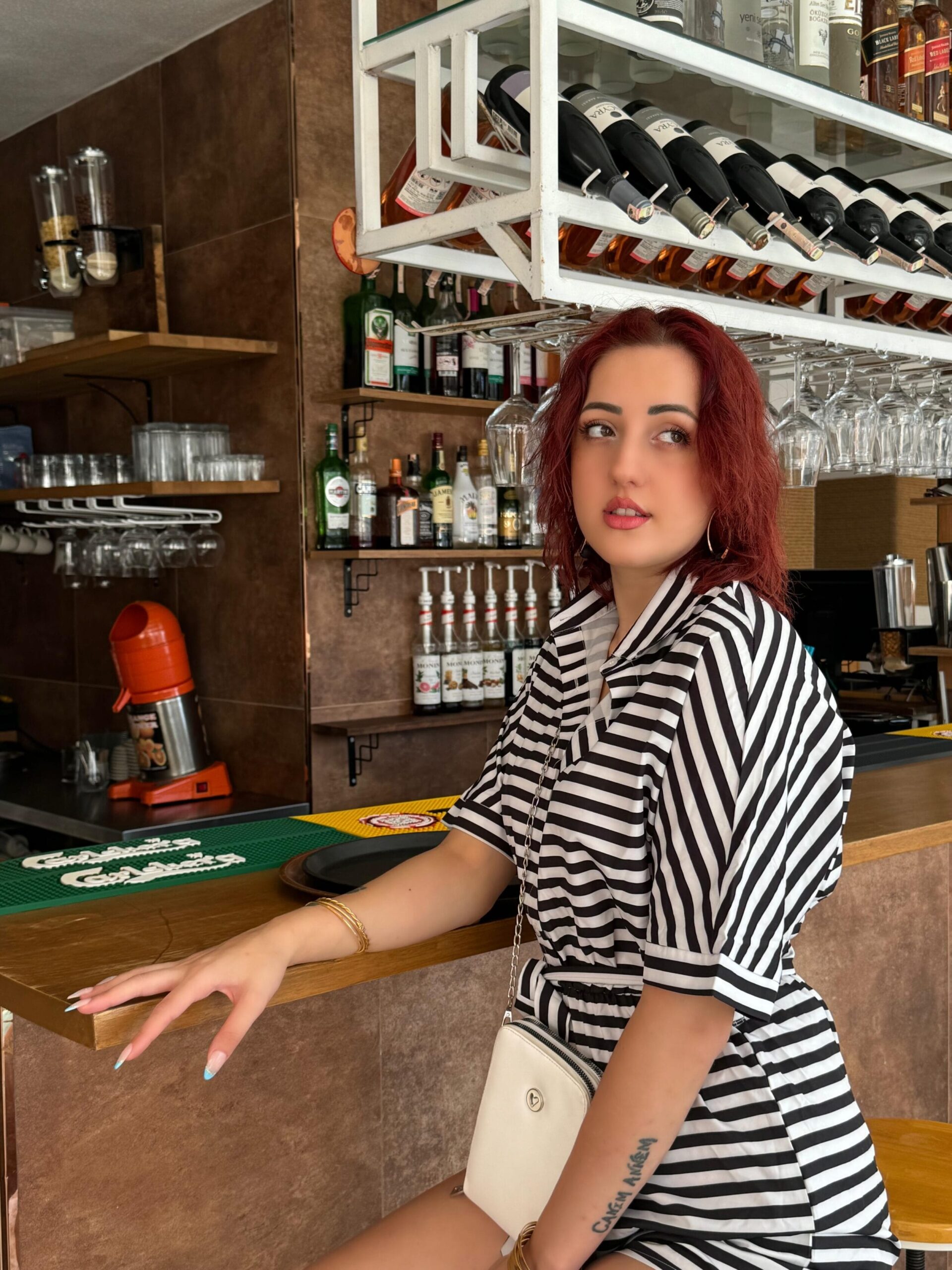 Çizgili Siyah Tulum