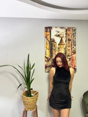 Peluş Mini Elbise