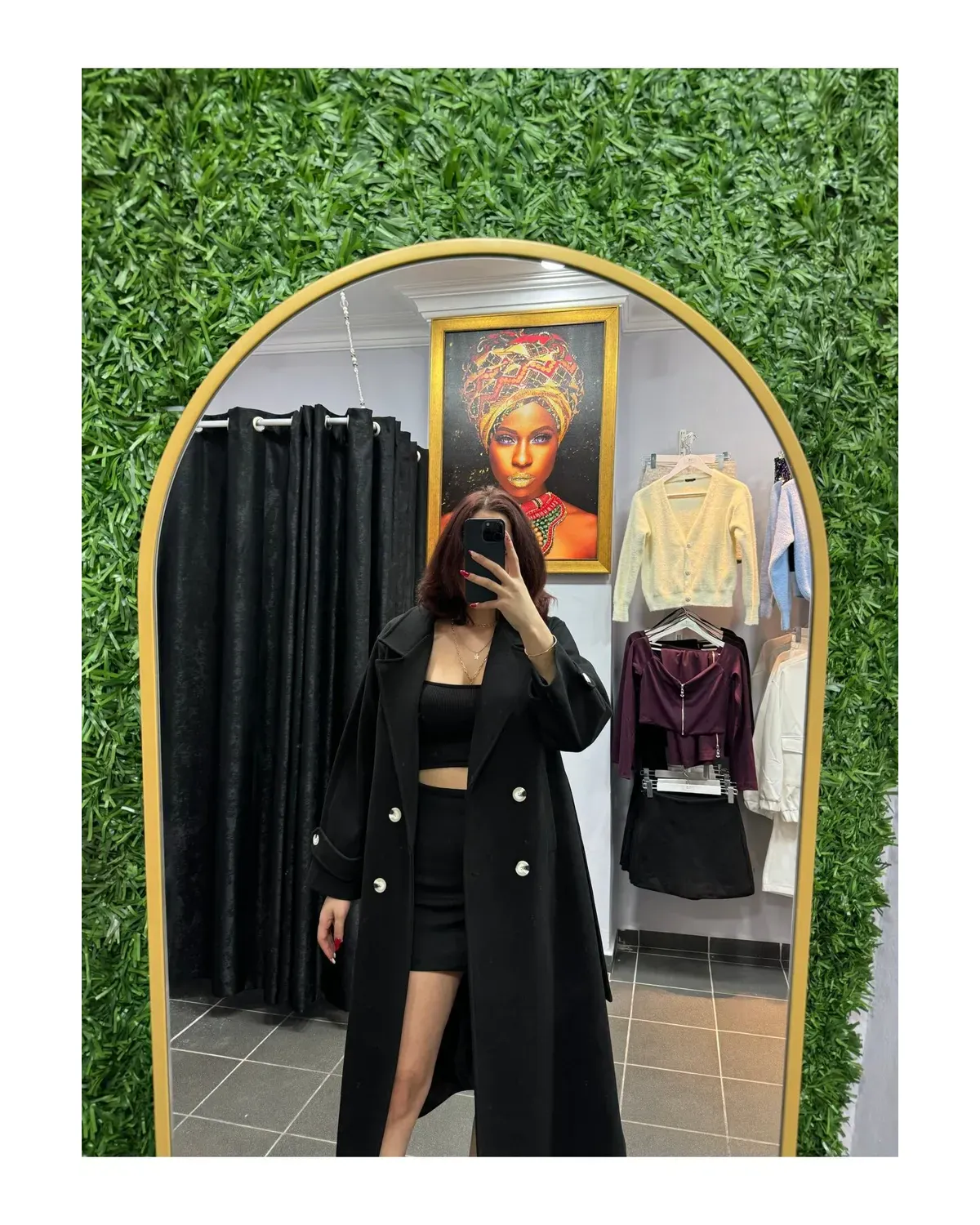 Siyah kolu apoletli kaşe kaban 2 Siyah kolu apoletli kaşe kaban - Görsel 2