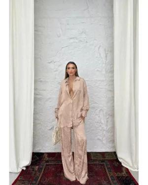 Jakarlı Saten Takım