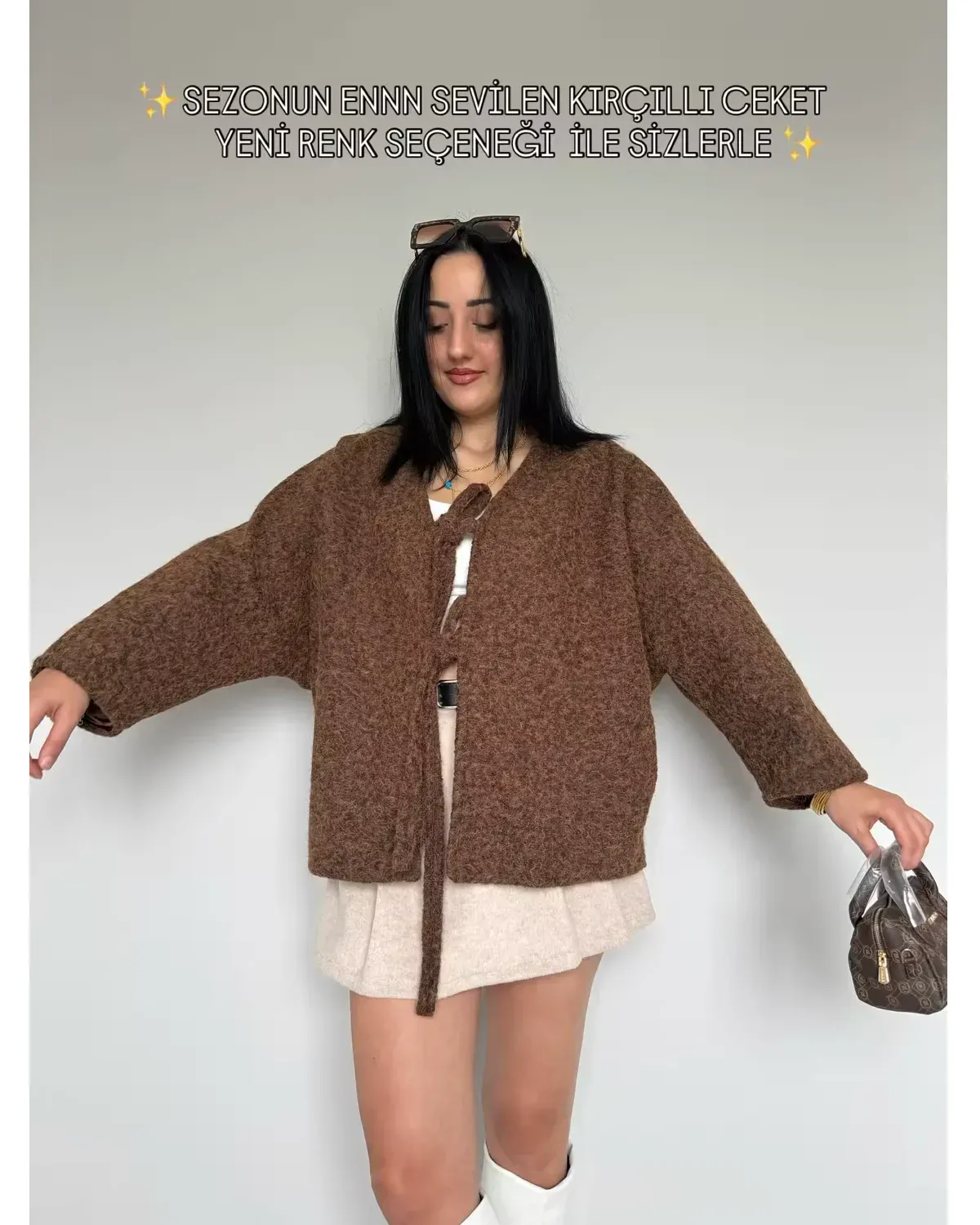 Kahverengi Kırçıllı Ceket 2 Kahverengi Kırçıllı Ceket - Görsel 2