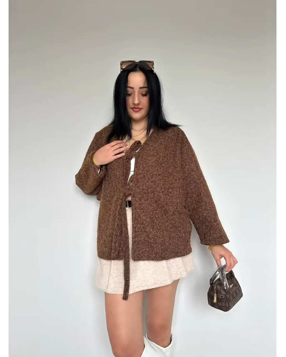 Kahverengi Kırçıllı Ceket 4 Kahverengi Kırçıllı Ceket - Görsel 4