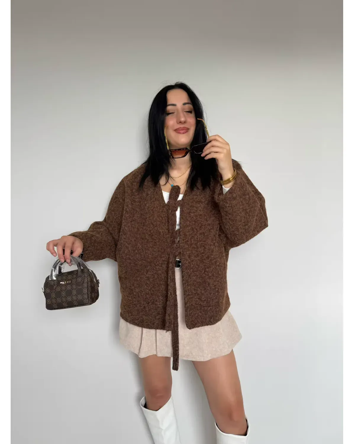 Kahverengi Kırçıllı Ceket 3 Kahverengi Kırçıllı Ceket - Görsel 3