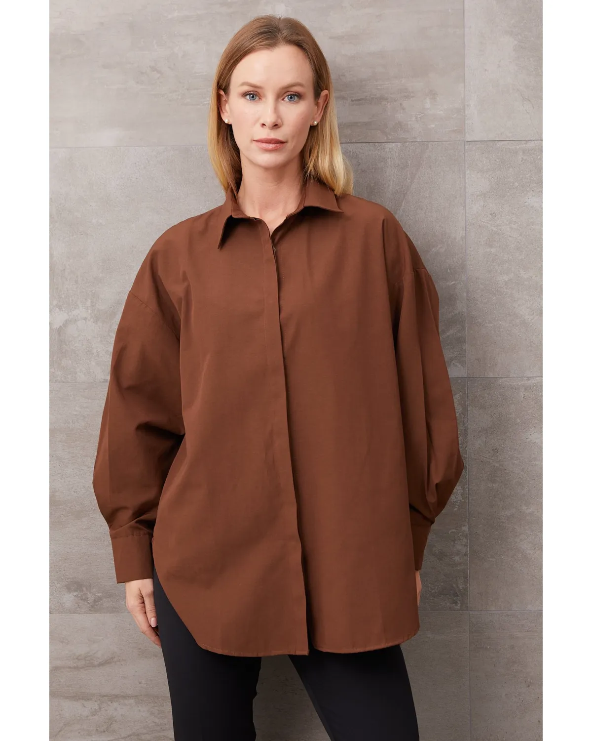 Basic Oversize Gömlek 3 Basic Oversize Gömlek - Görsel 3