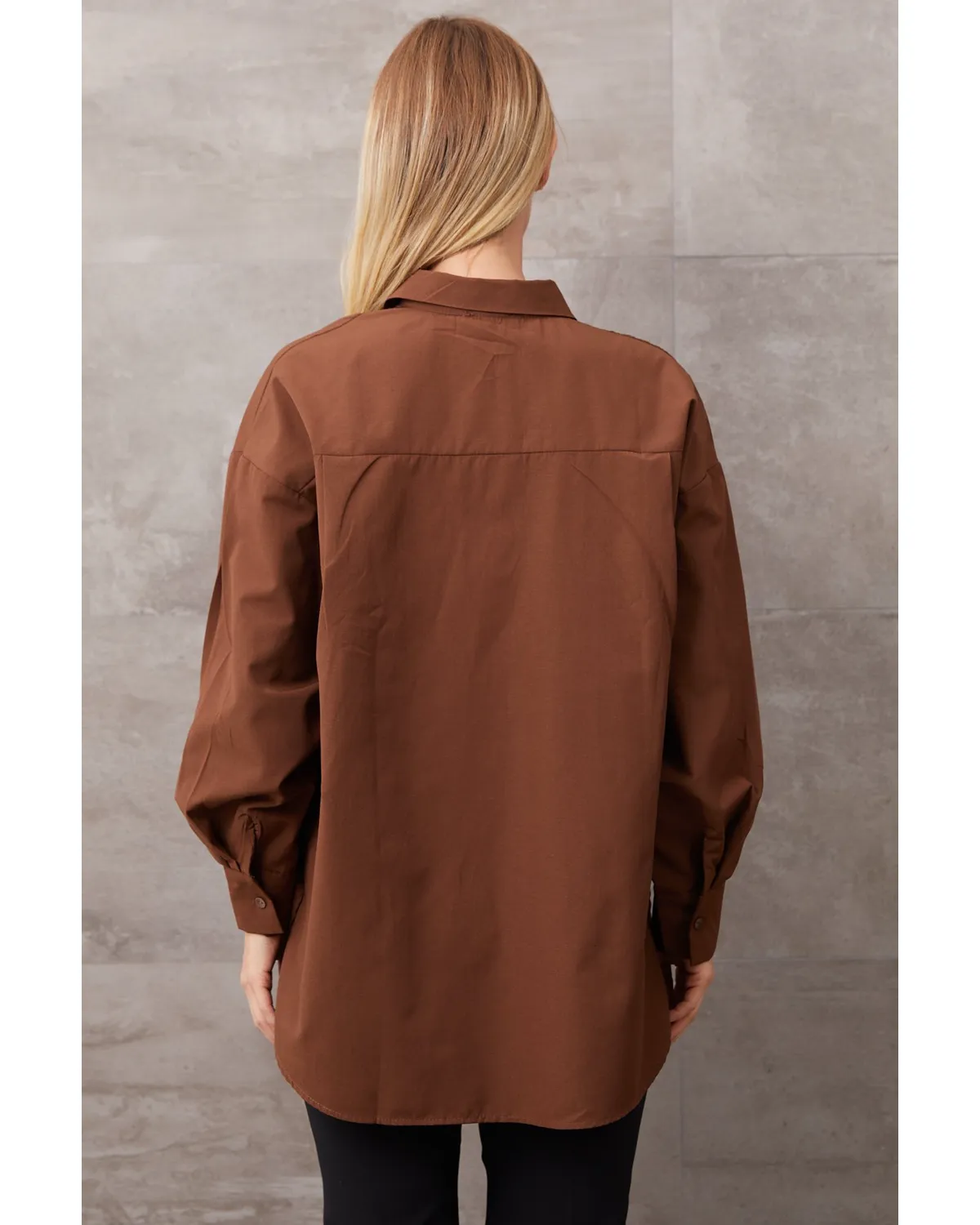 Basic Oversize Gömlek 6 Basic Oversize Gömlek - Görsel 6