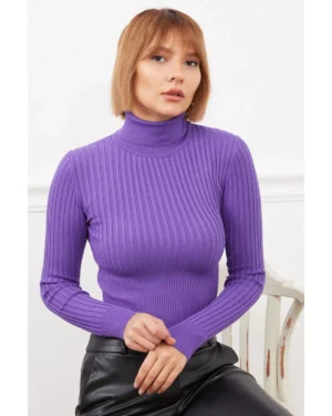 Fitilli Balıkçı Yaka Triko Kazak