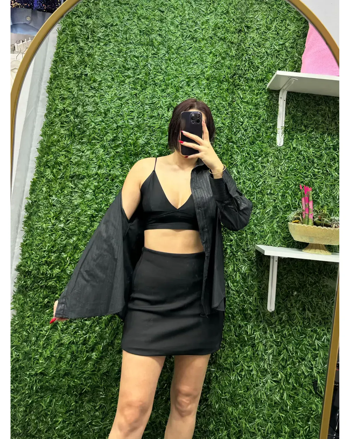 Çizgili Büyük Beden Gömlek 3 Çizgili Büyük Beden Gömlek - Görsel 3