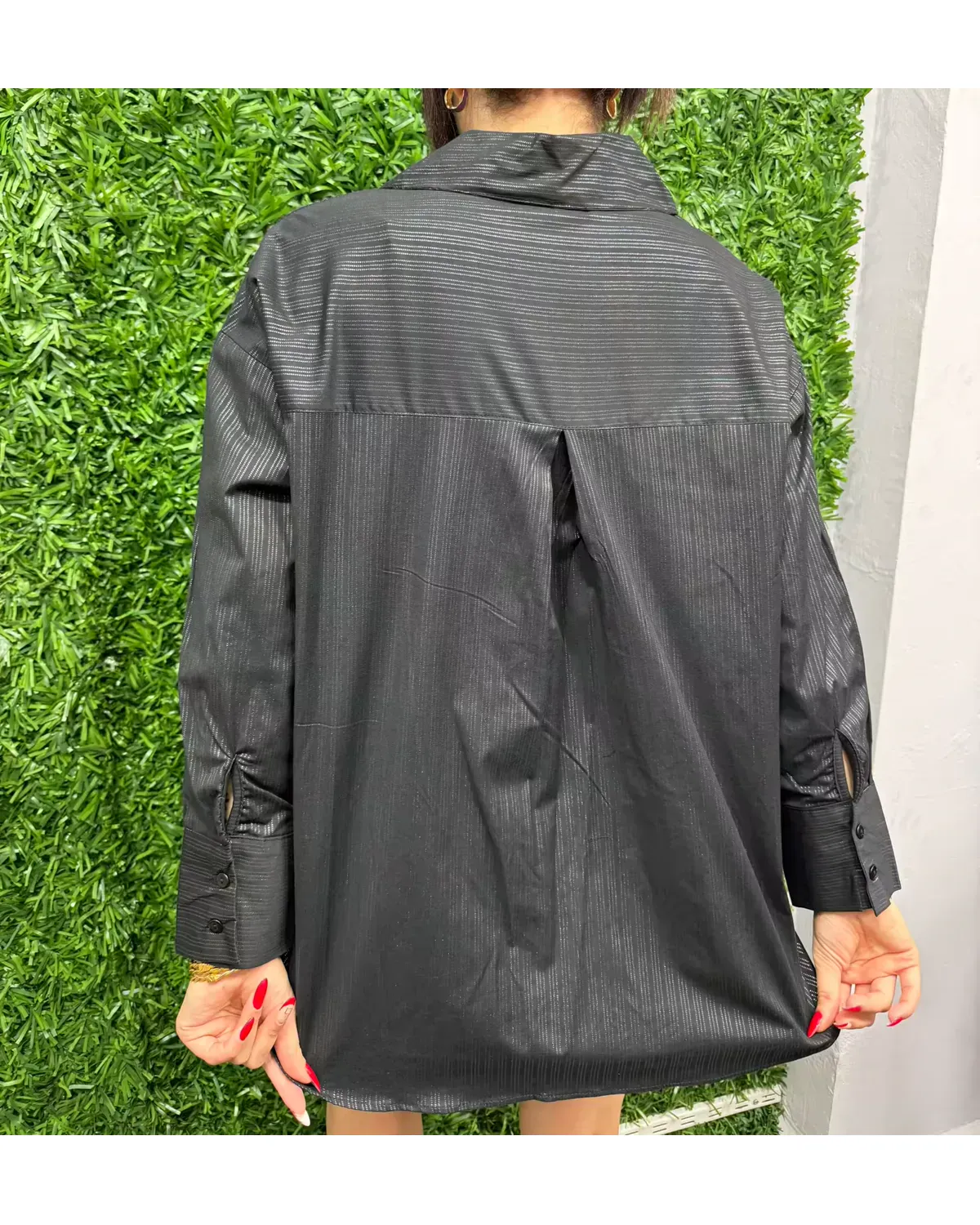 Çizgili Büyük Beden Gömlek 2 Çizgili Büyük Beden Gömlek - Görsel 2