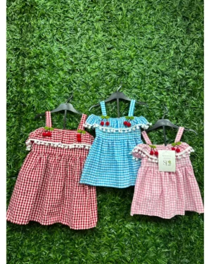 Kiraz Detaylı Çocuk Elbisesi 🍒