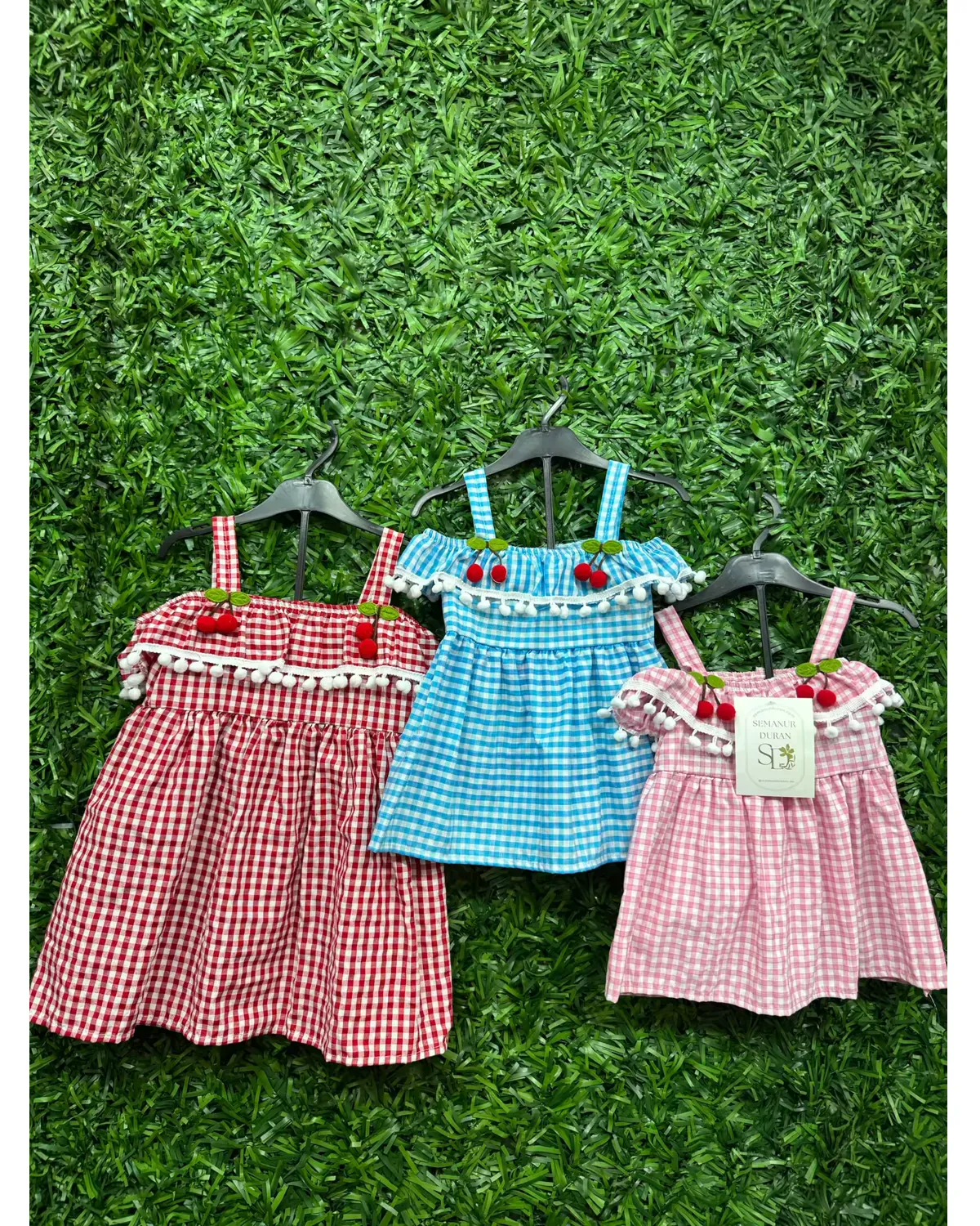 Kiraz Detaylı Çocuk Elbisesi 🍒 1 Kiraz Detaylı Çocuk Elbisesi 🍒