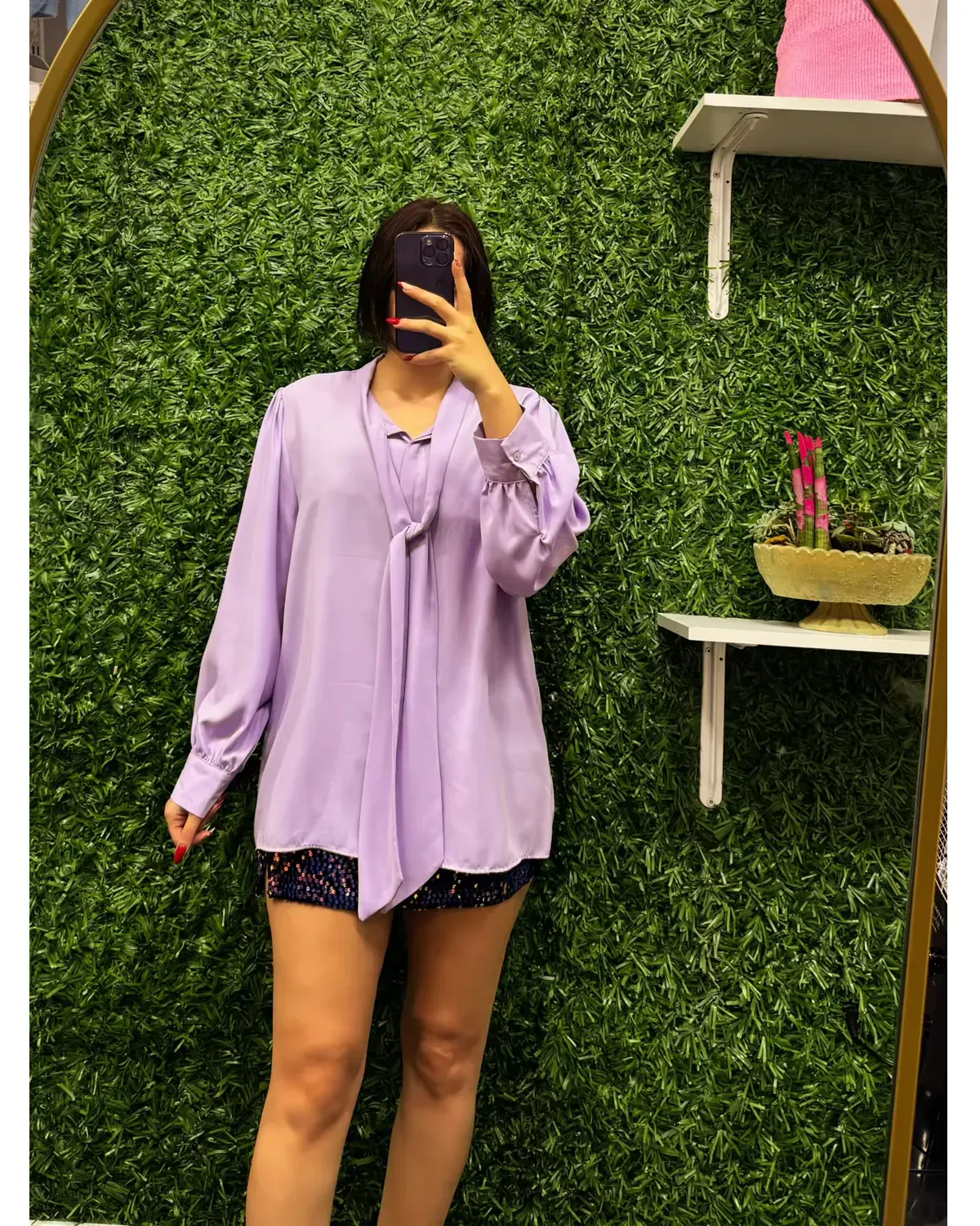 Büyük Beden Mor Gömlek 3 Büyük Beden Mor Gömlek - Görsel 3