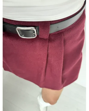 Bordo Şort Etek